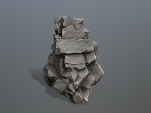 Cliff rocks Model 3D