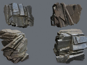 Cliff rocks Model 3D