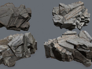 Cliff rocks Model 3D