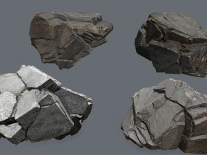 Cliff rocks Model 3D