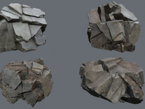 Cliff rocks Model 3D