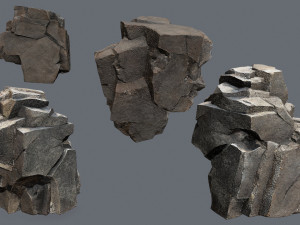 Cliff rocks Model 3D