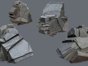 Cliff rocks Model 3D