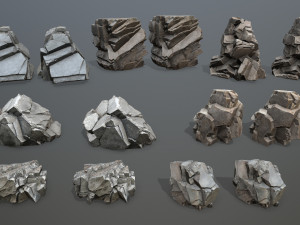 Cliff rocks Model 3D