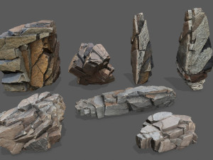 Cliff rocks 3D मॉडल