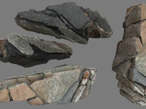 Cliff rocks 3D Model