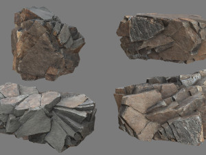 Cliff rocks 3D मॉडल