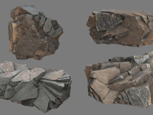 Cliff rocks 3D Model
