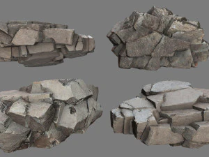 Cliff rocks 3D Model