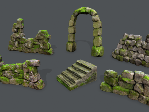 Wall set 3D-Modell