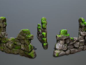 Wall set 3D-Modell