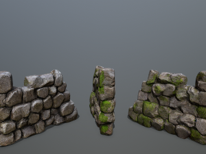 Wall set 3D-Modell