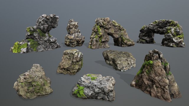 Rocks Modèle 3D .c4d .max .obj .3ds .fbx .stl .blend 