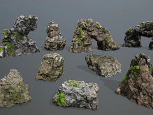 चट्टानों 3D मॉडल