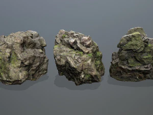 चट्टानों 3D मॉडल
