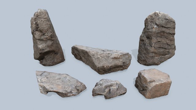 Rocks 3D 模型 .c4d .max .obj .3ds .fbx .stl .blend 
