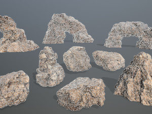 Desert rocks 3D 模型