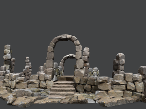 Wall set 3D 모델