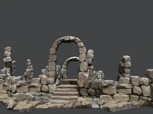 Wall set 3D Model