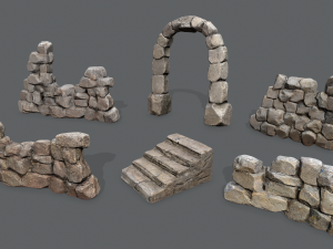 Wall set 3D 모델