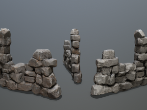 Wall set 3D 모델