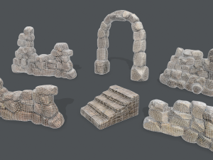 Wall set 3D 모델