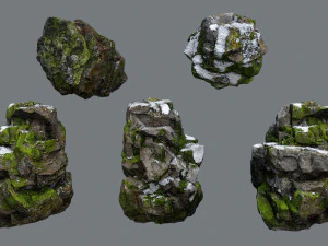 Снежные камни 3D Модель