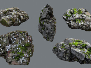 Snow rocks 3D Модель
