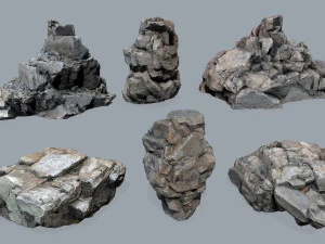 Skały klifowe Model 3D