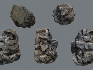 Cliff rocks 3D 模型