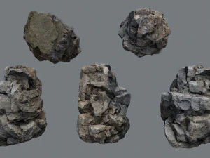 Cliff rocks 3D Model