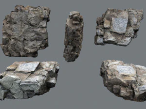 Cliff rocks 3D Model