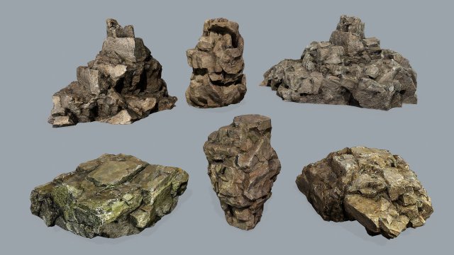 Cave rocks 3D-Modell .c4d .max .obj .3ds .fbx .stl .blend 