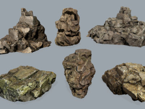 Cave rocks 3D Модель