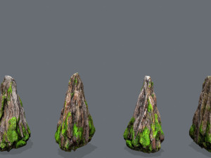 Mossy rocks 3D Model