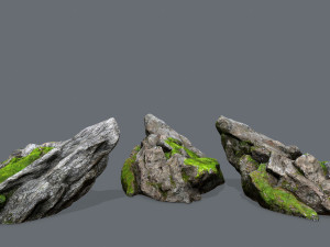 Mossy rocks 3D Model