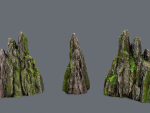Mossy rocks 3D Model