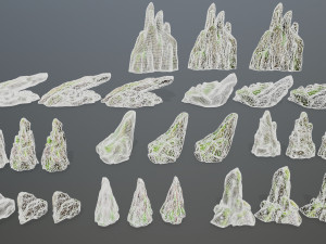 Mossy rocks 3D Model