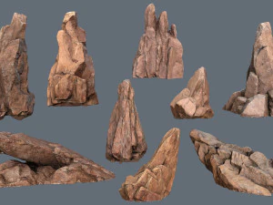 Desert rocks 3D Model