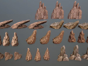 Desert rocks 3D Model