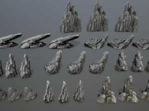 절벽 바위 3D 모델