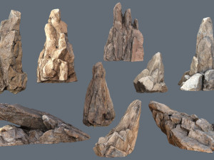 Cliff rocks 3D Model