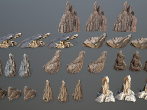 Cliff rocks 3D 模型