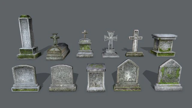 Tombstone 3D Model .c4d .max .obj .3ds .fbx .stl .blend 