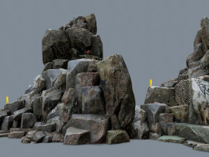 Maya rocks 3D Model