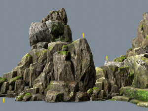 Mossy rocks 3D Model