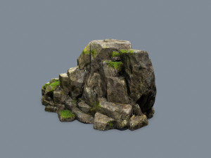 Mossy rocks 3D Model