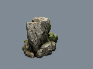 Mossy rocks 3D Model