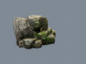 Mossy rocks 3D Model