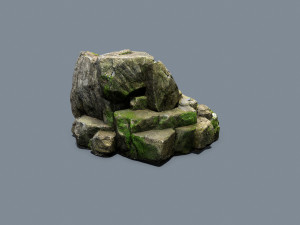 Mossy rocks 3D Model